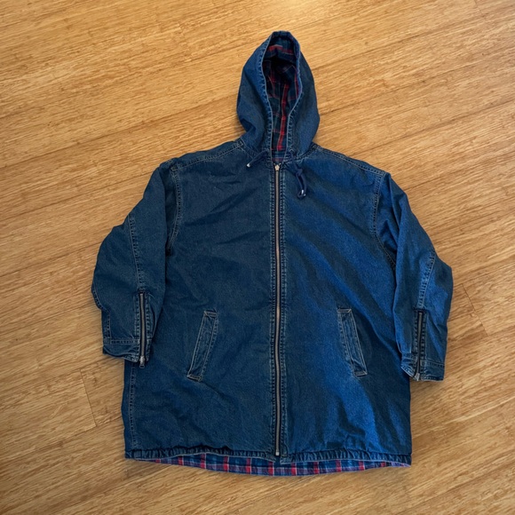 lizwear Jackets & Blazers - Lizwear reversible denim hooded jacket